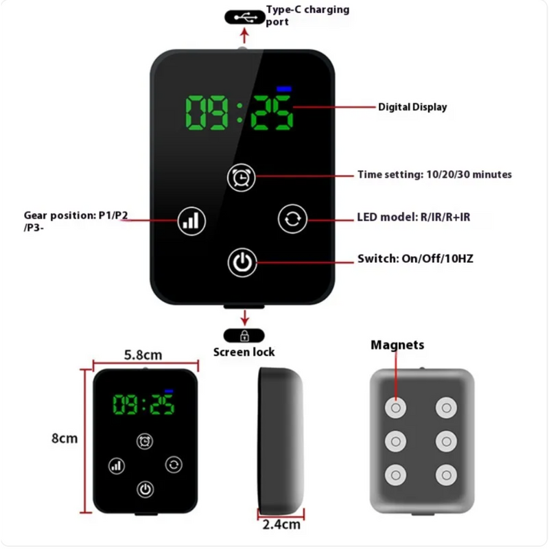 Infrared Knee Pain Relief Massager with Red Light Therapy
