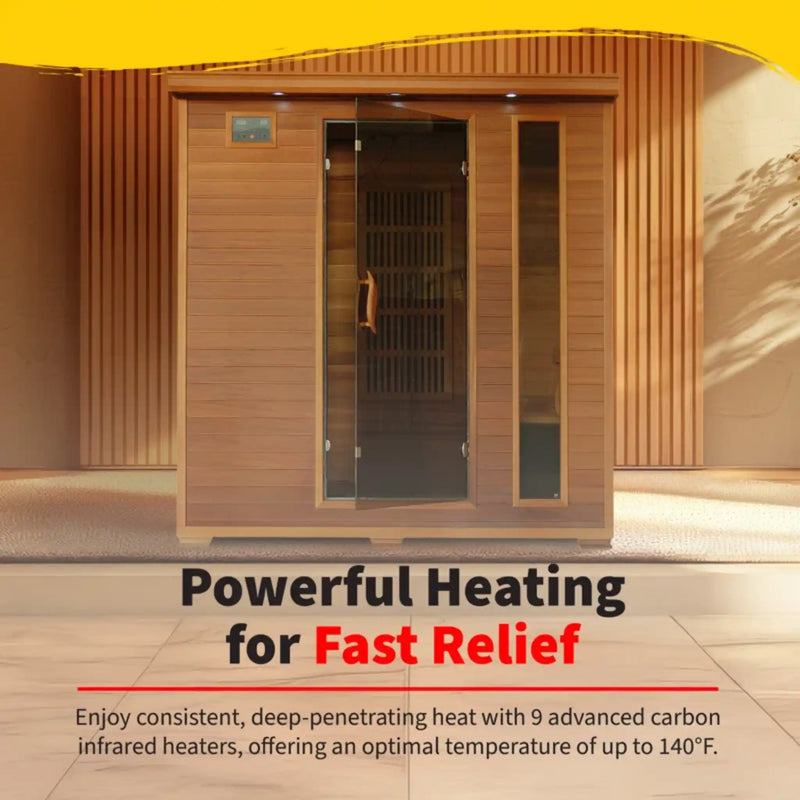 Heatwave Klondike 4-Person Cedar Infrared Sauna
