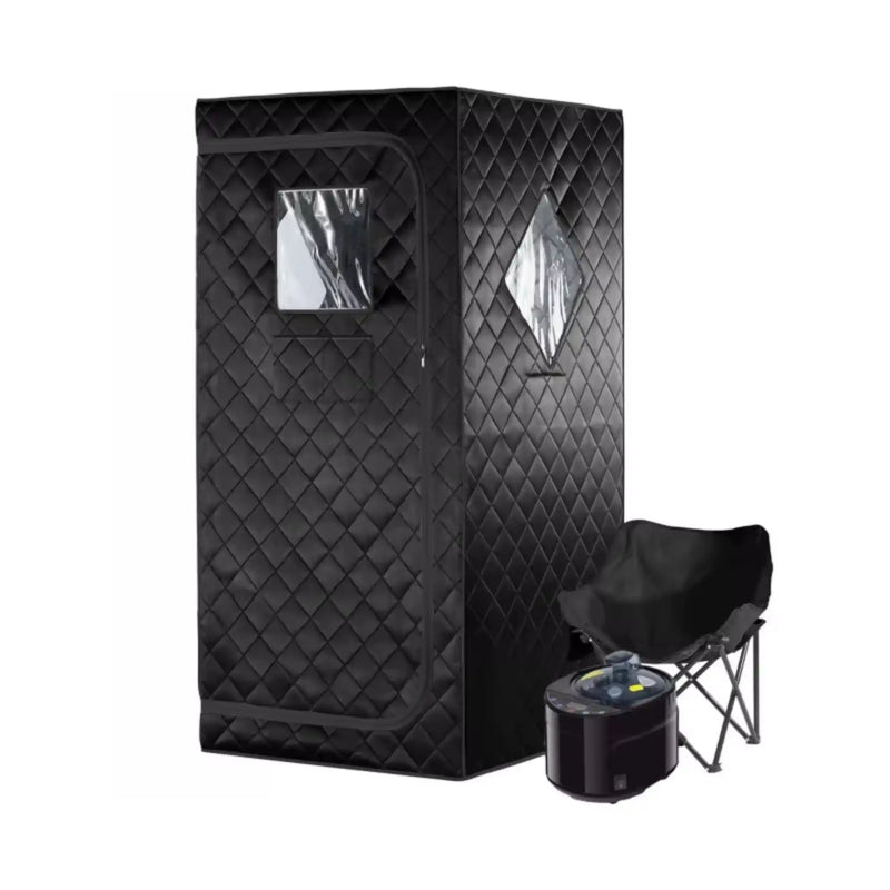 2-in-1 Portable Infrared Steam Sauna with 660nm Red Light Therapy 4L Steamer 1100W Folding Chair Full Body Home Spa