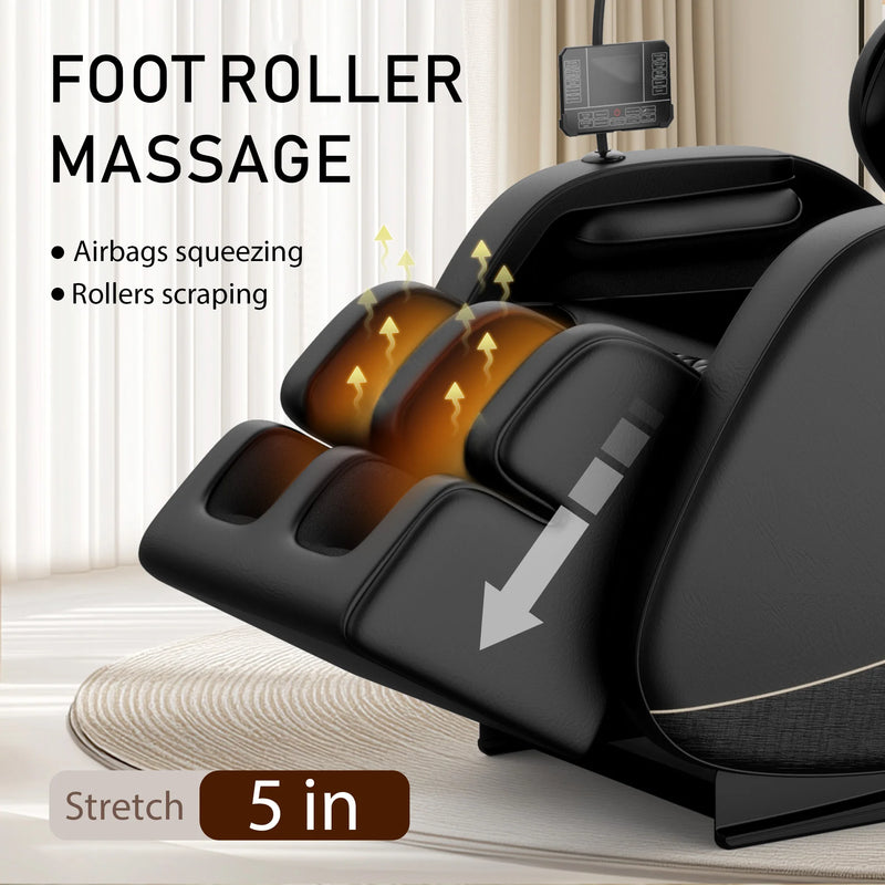 	BILITOK Store Zero Gravity Full Body Massage Chair with Heating, Airbags, Foot Roller & Touch Screen – Supports up to 180 Lbs