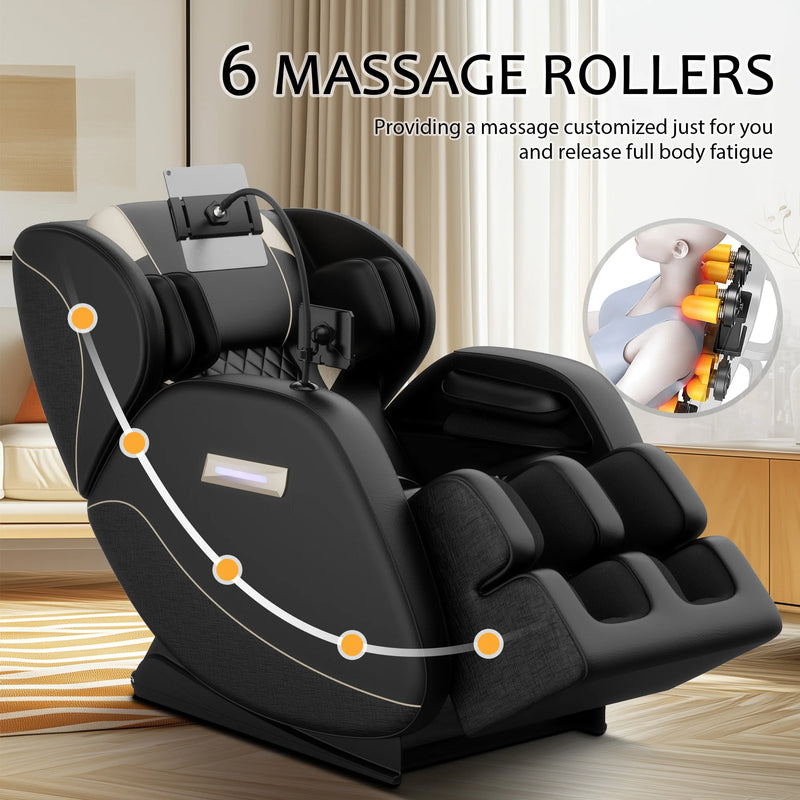	BILITOK Store Zero Gravity Full Body Massage Chair with Heating, Airbags, Foot Roller & Touch Screen – Supports up to 180 Lbs