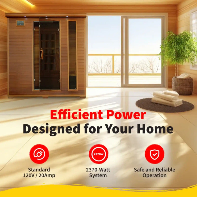 Heatwave Klondike 4-Person Cedar Infrared Sauna