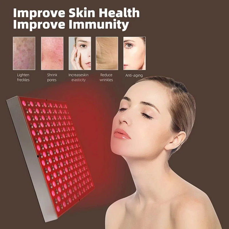 Red Light Therapy Panel 225 LED 660nm & 850nm Near Infrared Plate Pain Relief Skin Rejuvenation Full Body US UK AU EU Plug