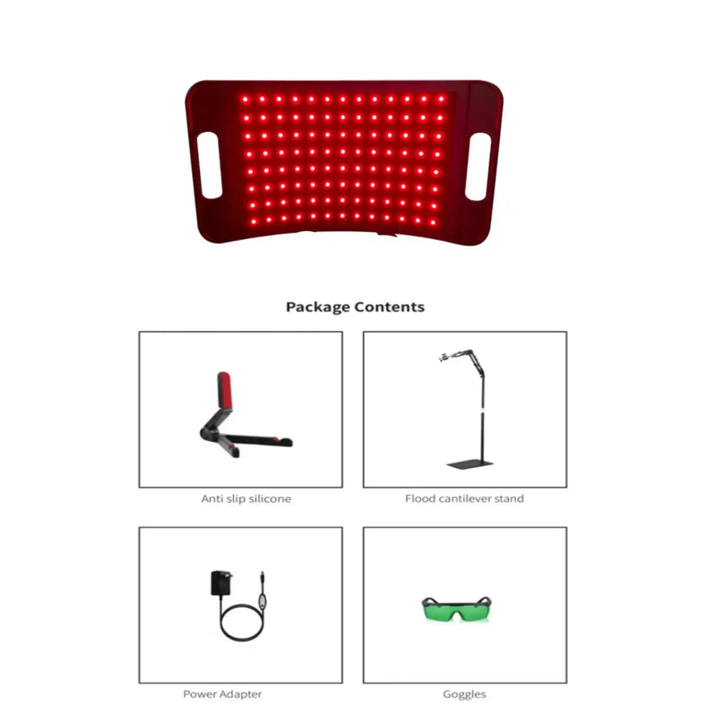 Red Light Therapy Lamp 660nm 850nm Near Infrared 104 LED 3-in-1 Panel Adjustable Floor Desktop Stand Facial Full Body