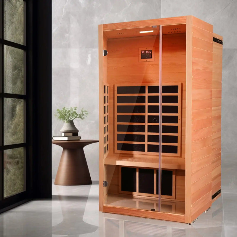 Vanity Art 1-Person Extendable FAR Infrared Hemlock Sauna
