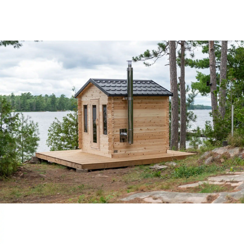 Dundalk Leisurecraft Canadian Timber Georgian Cabin Sauna | Woodburning