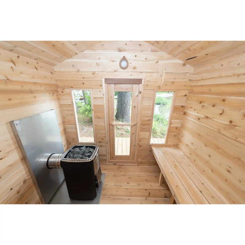 Dundalk Leisurecraft Canadian Timber Georgian Cabin Sauna | Woodburning