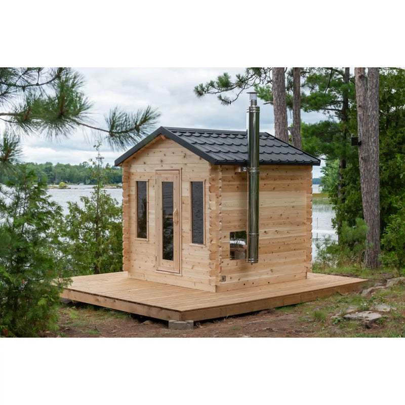 Dundalk Leisurecraft Canadian Timber Georgian Cabin Sauna | Woodburning