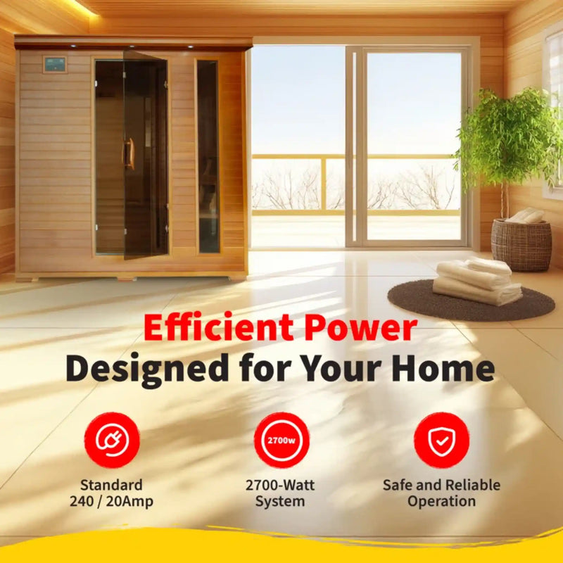 Heatwave 6-Person Cedar Infrared Sauna | Carbon Heat