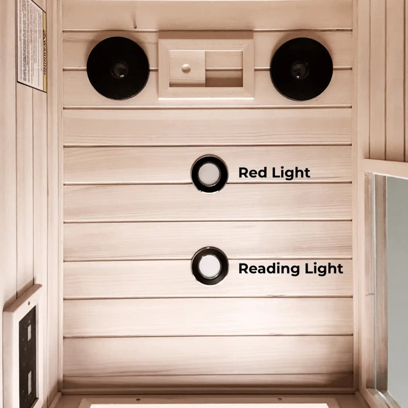 Purity 909MH 1-Person Side Door Far Infrared Sauna Canadian Hemlock or Red Cedar 1050W 360° Heating Ambient Red Light 2026