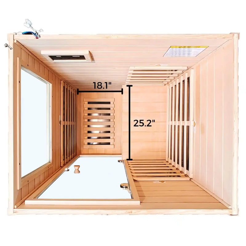 Purity 909MH 1-Person Side Door Far Infrared Sauna Canadian Hemlock or Red Cedar 1050W 360° Heating Ambient Red Light 2026