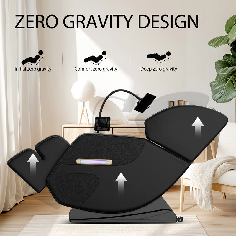BILITOK Zero Gravity Massage Chair: Reclining, Heating, Full-Body Air Compression, 6 Rollers& Touchscreen. Supports up to 180Lbs & 6Ft