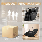 	BILITOK Store Zero Gravity Full Body Massage Chair with Heating, Airbags, Foot Roller & Touch Screen – Supports up to 180 Lbs
