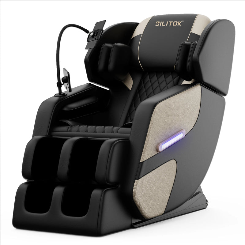 BILITOK Zero Gravity Massage Chair: Reclining, Heating, Full-Body Air Compression, 6 Rollers& Touchscreen. Supports up to 180Lbs & 6Ft
