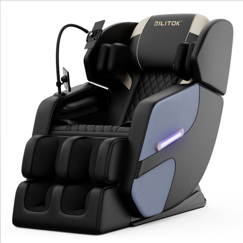BILITOK Zero Gravity Massage Chair: Reclining, Heating, Full-Body Air Compression, 6 Rollers& Touchscreen. Supports up to 180Lbs & 6Ft