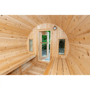 Dundalk Leisurecraft Canadian Timber 8 Person Tranquility Barrel Sauna CTC2345W | Athlete Recovery Depot