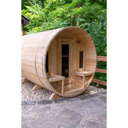 Dundalk Leisurecraft Canadian Timber 8 Person Tranquility Barrel Sauna CTC2345W | Athlete Recovery Depot