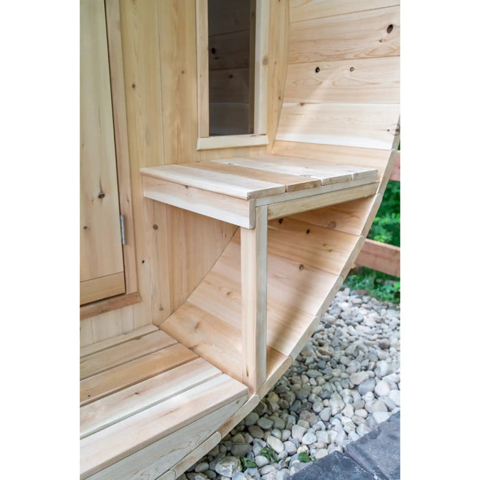 Dundalk Leisurecraft Canadian Timber 8 Person Tranquility Barrel Sauna CTC2345W | Athlete Recovery Depot