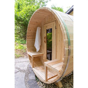 Dundalk Leisurecraft Canadian Timber 8 Person Tranquility Barrel Sauna CTC2345W | Athlete Recovery Depot