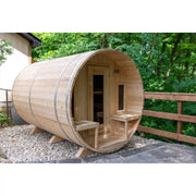 Dundalk Leisurecraft Canadian Timber 8 Person Tranquility Barrel Sauna CTC2345W | Athlete Recovery Depot