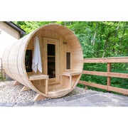 Dundalk Leisurecraft Canadian Timber 8 Person Tranquility Barrel Sauna CTC2345W | Athlete Recovery Depot