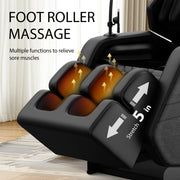 BILITOK Zero Gravity Massage Chair: Reclining, Heating, Full-Body Air Compression, 6 Rollers& Touchscreen. Supports up to 180Lbs & 6Ft
