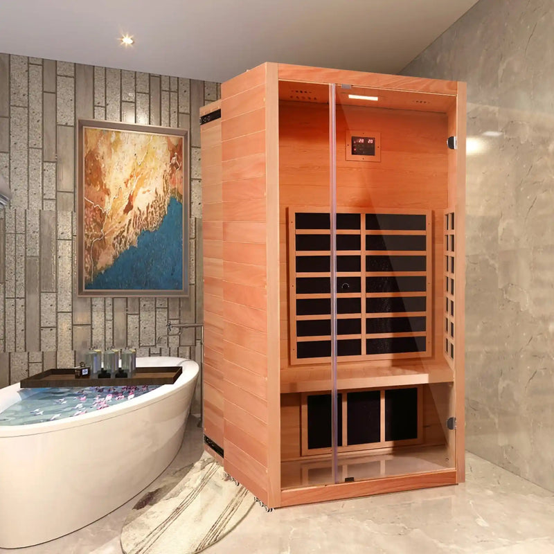 Vanity Art 1-Person Extendable FAR Infrared Hemlock Sauna
