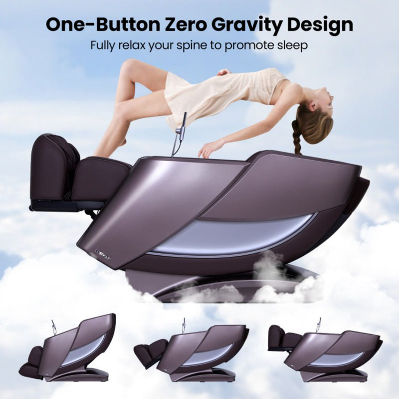 Costway Enjoyment 42 Full Body Zero Gravity Reclining Massage Chair | Brown