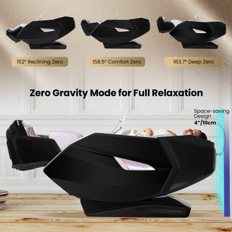 Costway Kenzo Zero Gravity Full Body Massage Chair | Black & Beige