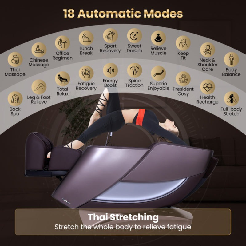 Costway Enjoyment 42 Full Body Zero Gravity Reclining Massage Chair | Brown