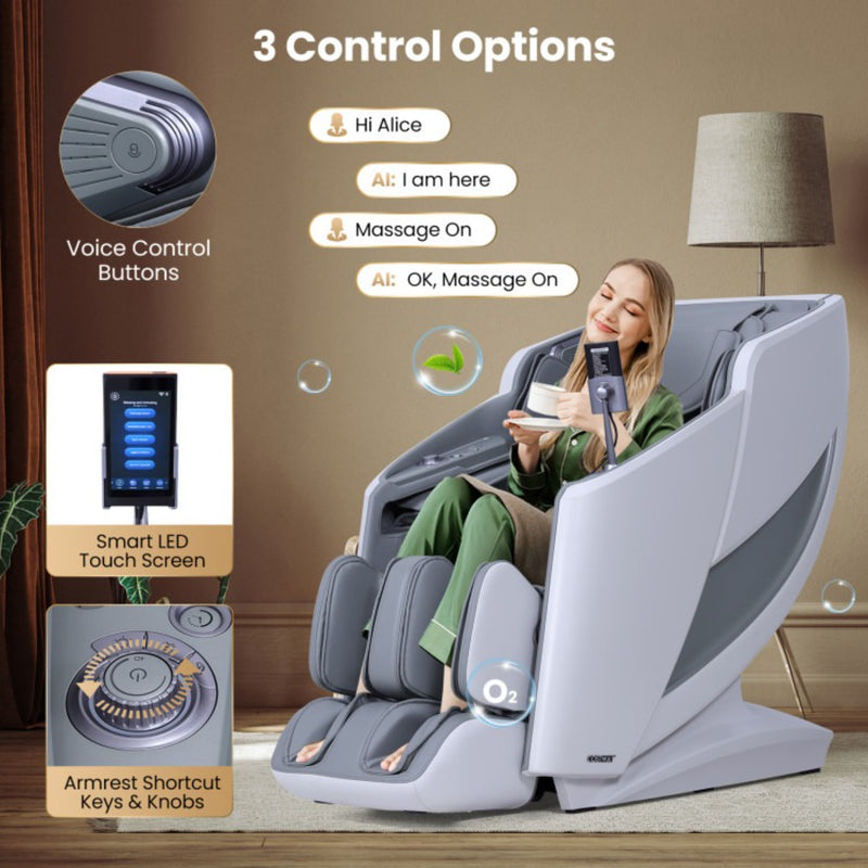Costway Enjoyment 42 Full Body Zero Gravity Reclining Massage Chair | Gray
