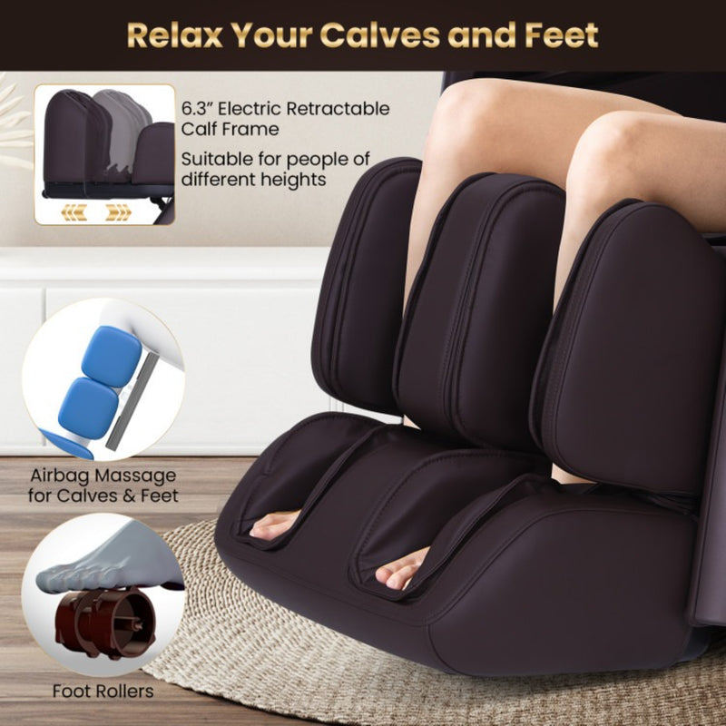 Costway Enjoyment 42 Full Body Zero Gravity Reclining Massage Chair | Brown