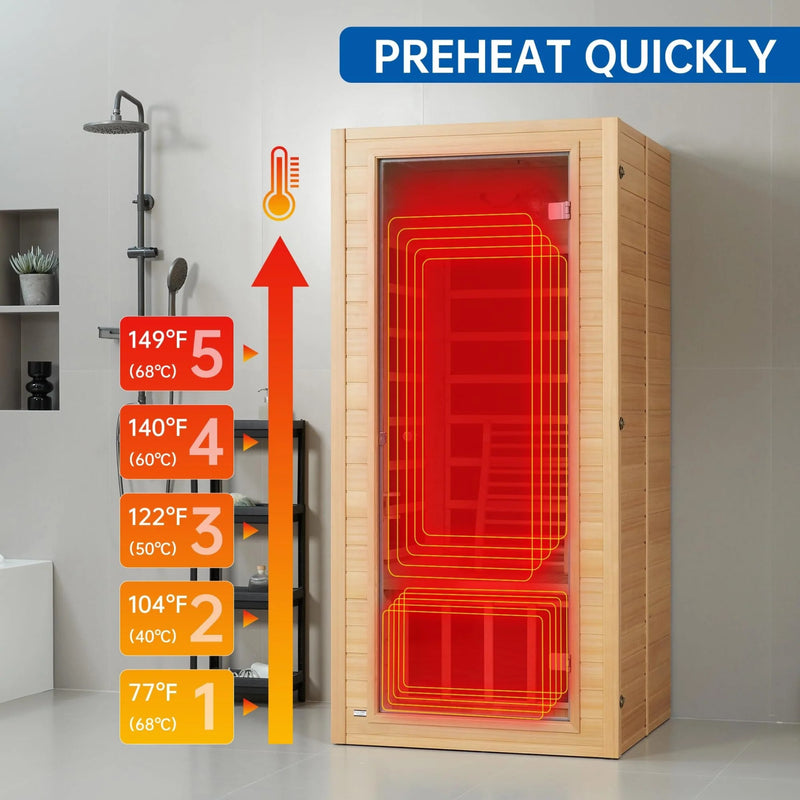 Earth 1 Person Low EMF Far Infrared Sauna