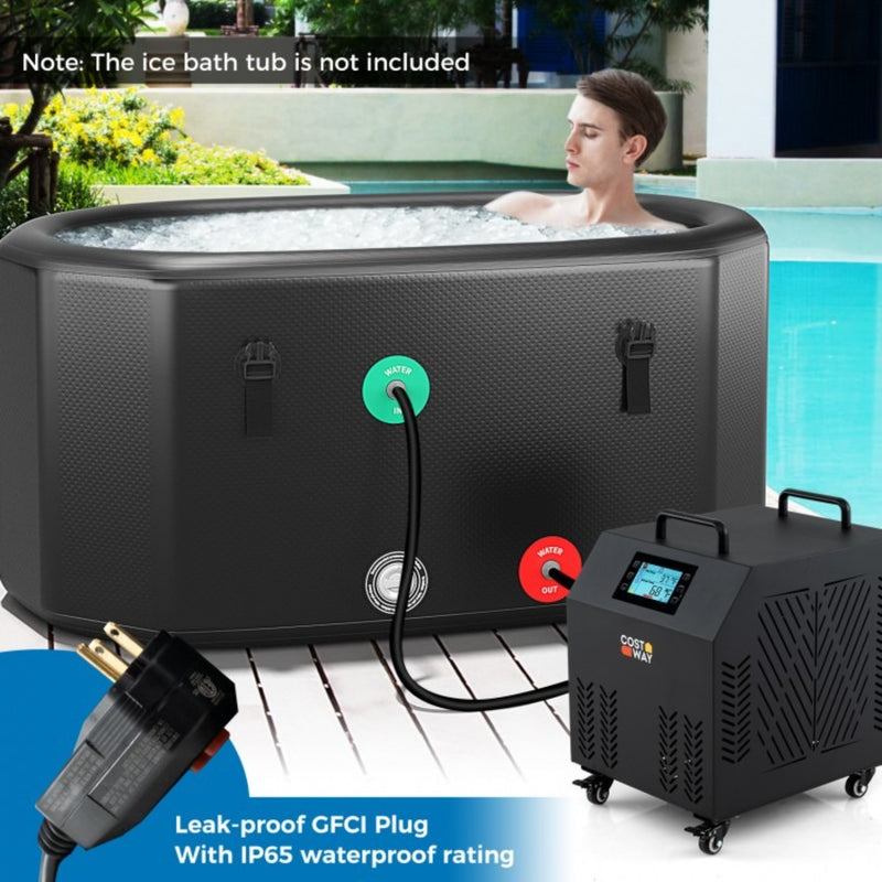 Costway 4/5 HP Cold Plunge Water Chiller with WiFi App Control and Dual Filtration