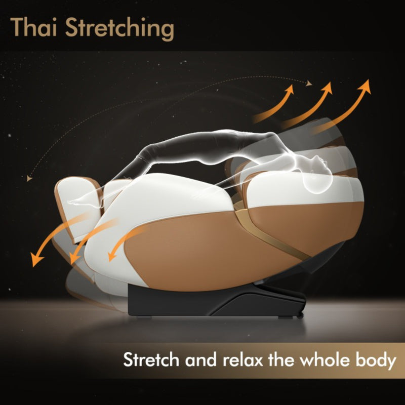 Costway Full Body Massage Chair with SL Track, Zero Gravity & Yoga Stretching | Coffee