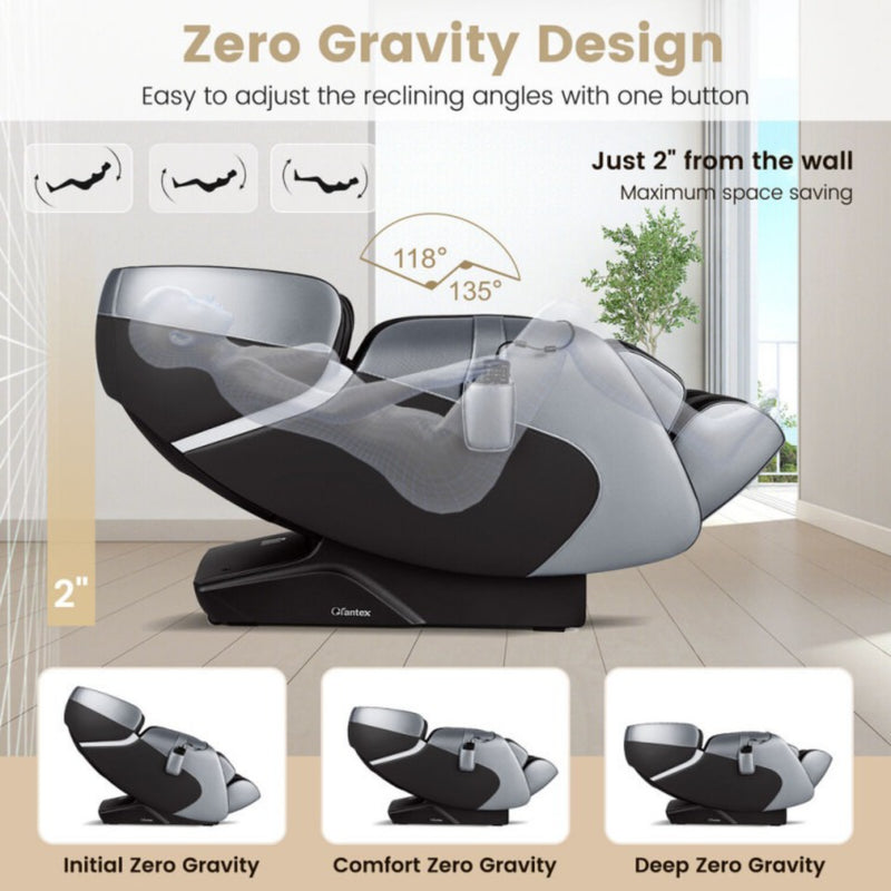 Costway Full Body Massage Chair with SL Track, Zero Gravity & Yoga Stretching | Black