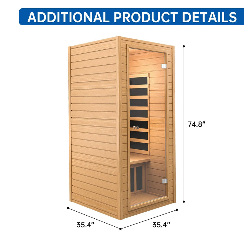 Earth 1 Person Low EMF Far Infrared Sauna