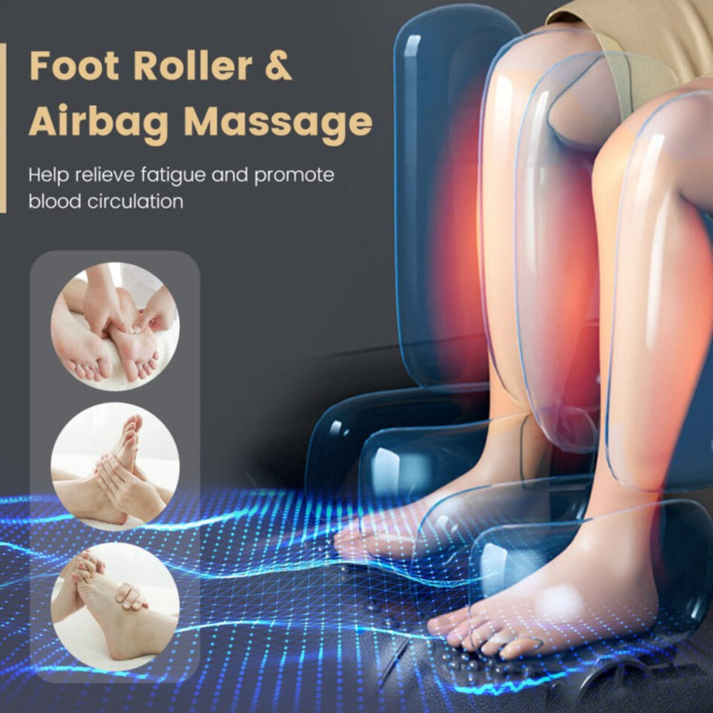 Costway Full Body Massage Chair with SL Track, Zero Gravity & Yoga Stretching | Black