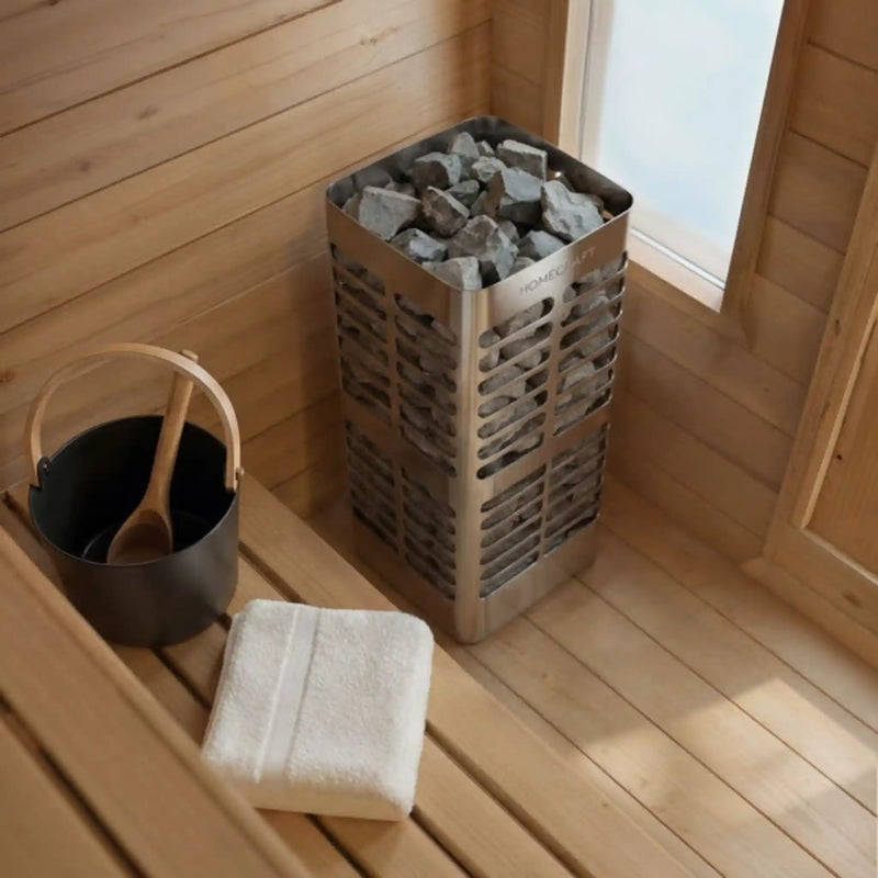 Leisurecraft Palmer Cabin Sauna 4-Person Eastern White Cedar Electric Wood Canadian Made
