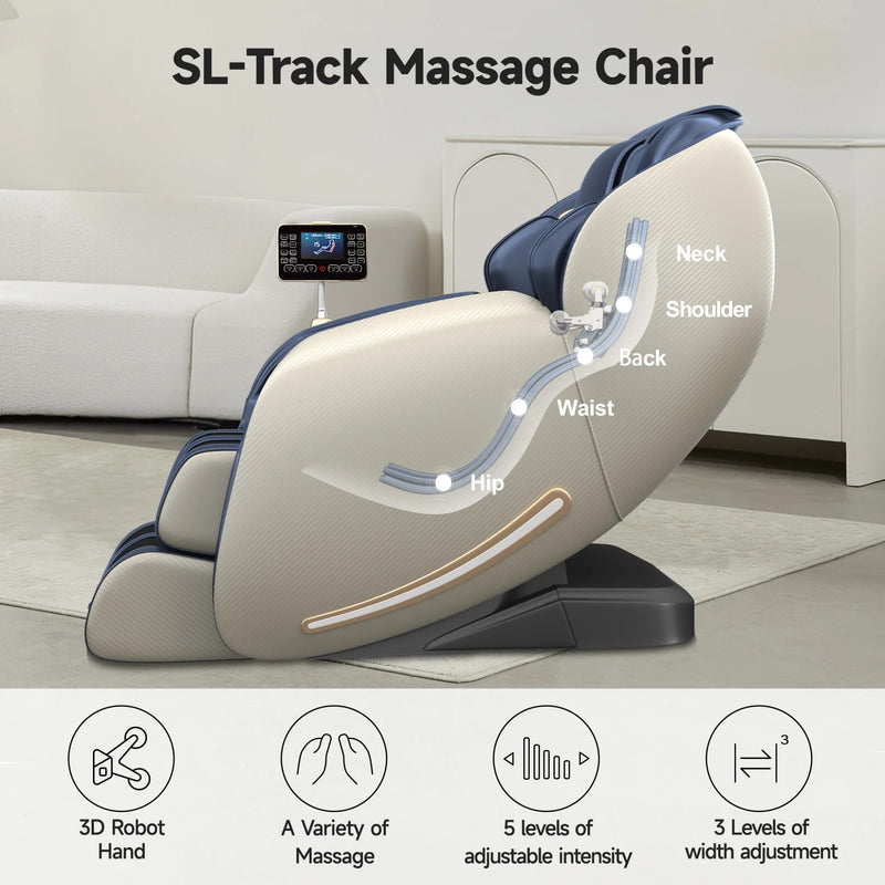 Real Relax Favor-06 3D Zero Gravity Massage Chair | Blue