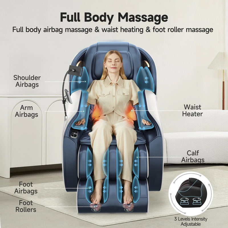 Real Relax Favor-06 2026 3D Massage Chair | Blue