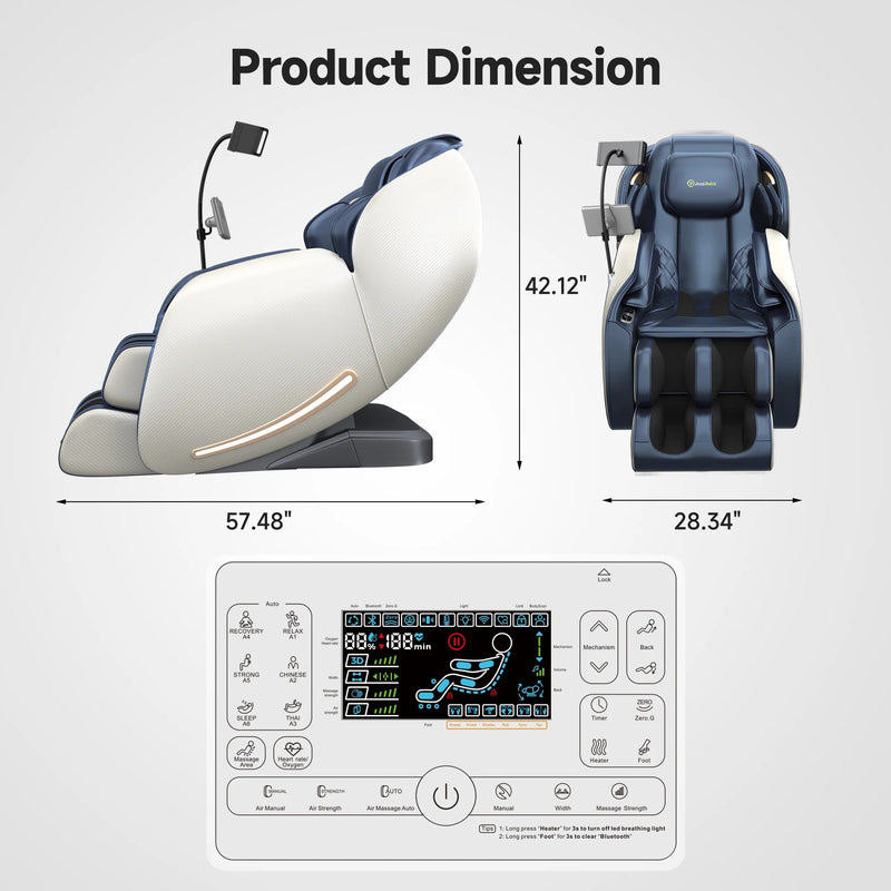Real Relax Favor-06 2026 3D Massage Chair | Blue
