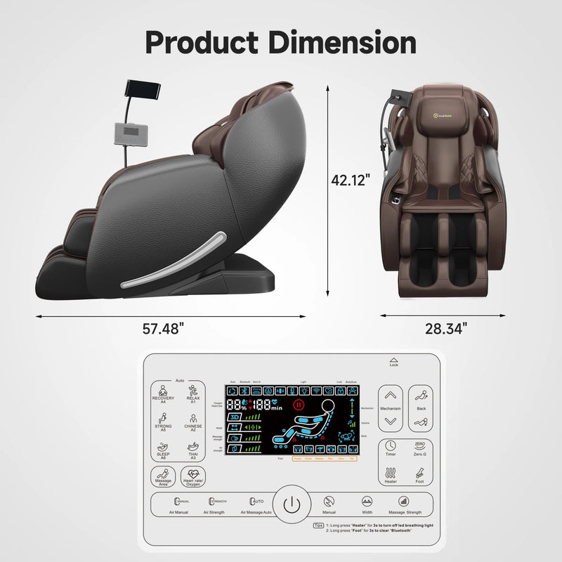 Real Relax Favor-06 2026 3D Massage Chair | Brown