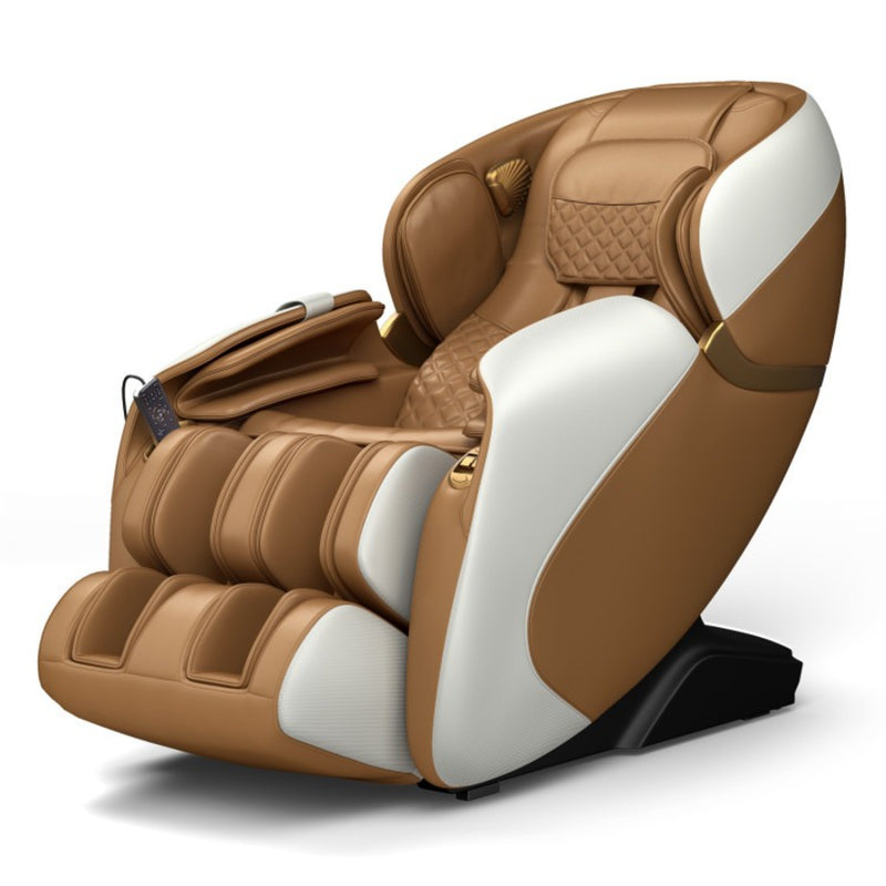 Costway Full Body Massage Chair with SL Track, Zero Gravity & Yoga Stretching | Coffee