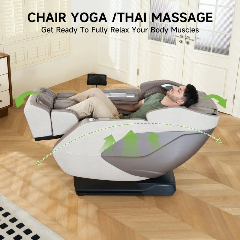 Real Relax PS5200 4D Zero Gravity Massage Chair | Khaki