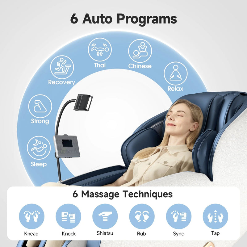 Real Relax Favor-06 2026 3D Massage Chair | Blue