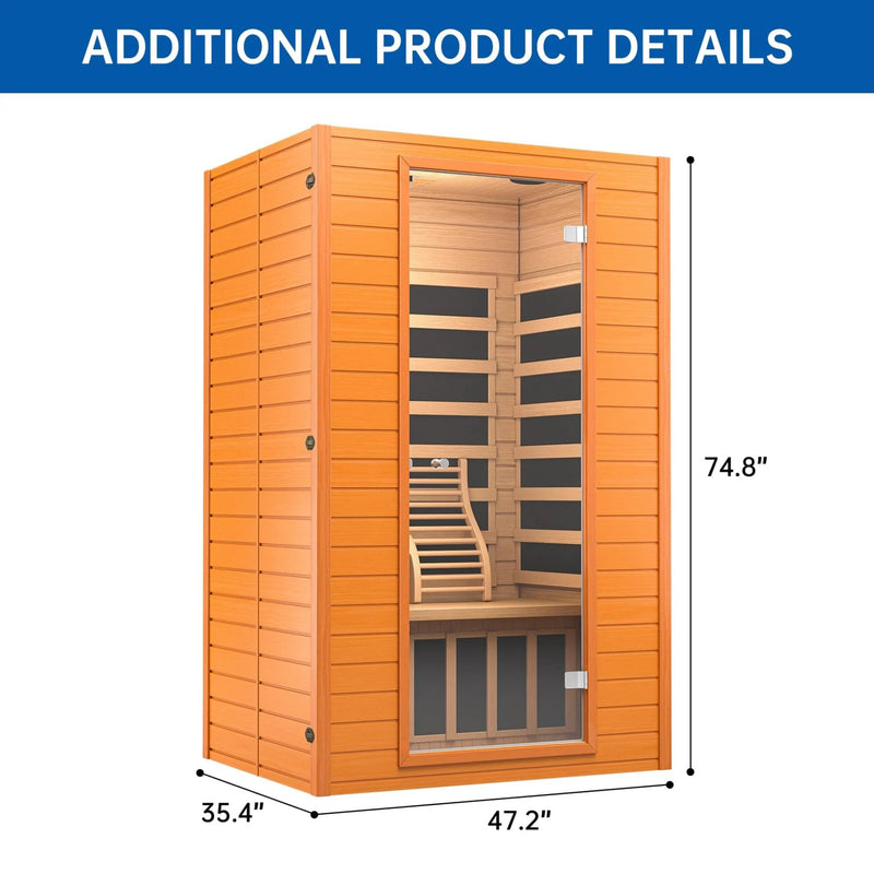 Earth 2 Person Low EMF Far Infrared Sauna