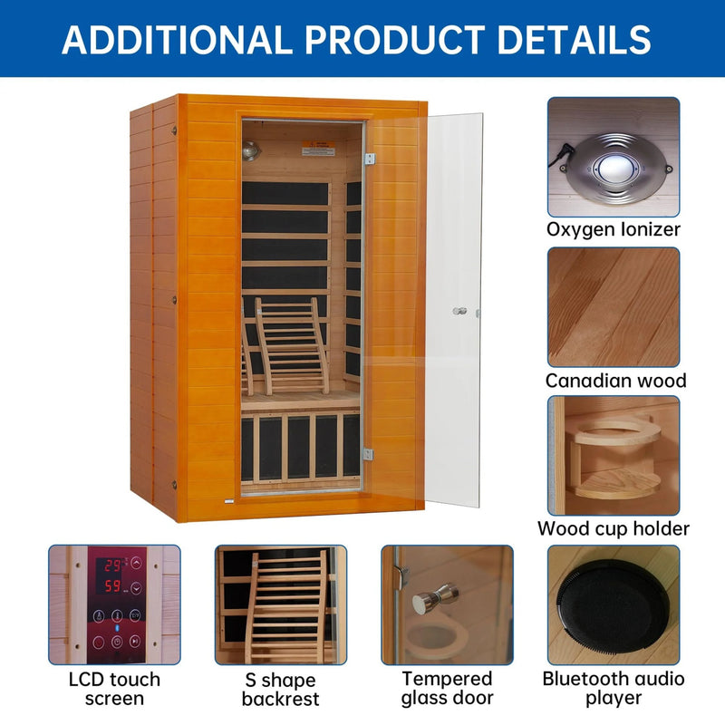 Earth 2 Person Low EMF Far Infrared Sauna