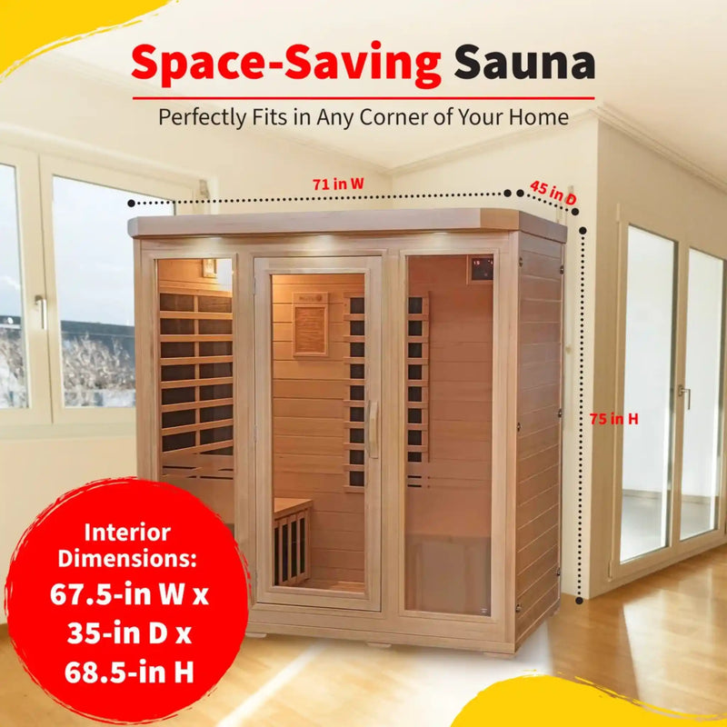 Heatwave Sonoma 4-Person Hemlock Infrared Sauna