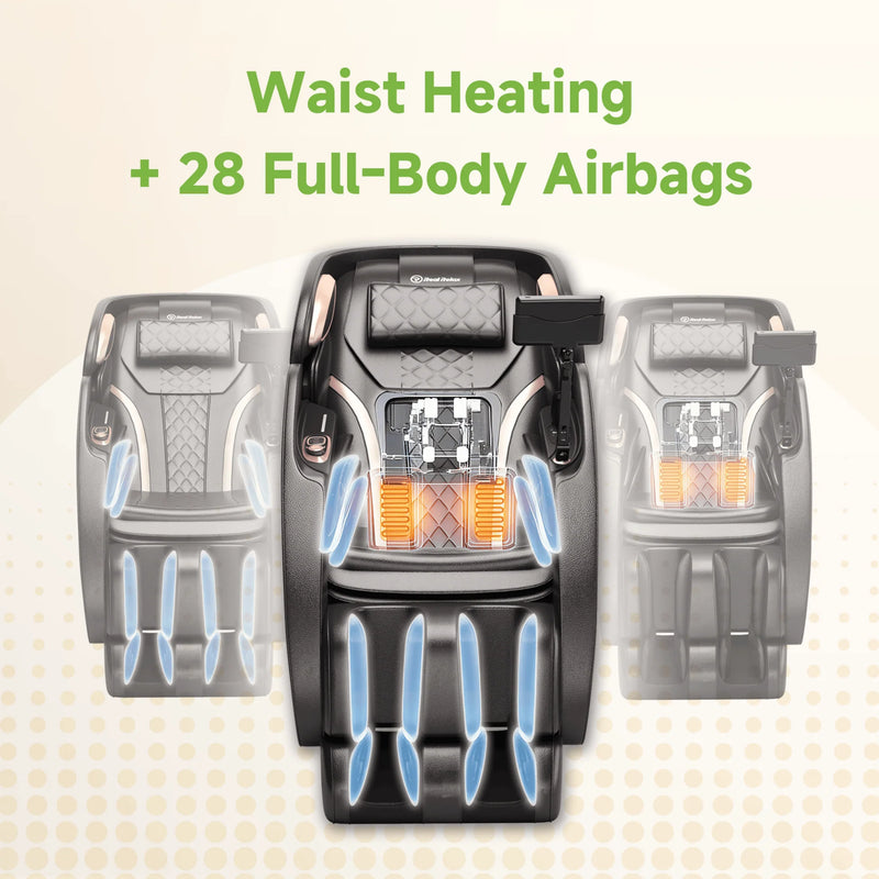 Real Relax PS6500 4D Zero Gravity Massage Chair | Brown